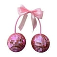 thumbnail image 1 of Cherry Disco Balls with Bow- Ultra Sparkle Disco Party Decor, Home Hanging Ornaments for Wedding, Valentine's Day Gifts & Disco Theme Parties, 1 of 8