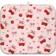 thumbnail image 1 of Cherry Dish Drying Mat for Kitchen Counter, Pink Cute Bow Heart Microfiber Drying Mat, Washable Absorbent Kitchen Countertop Dish Draining Mat, 16×18 Inch, 1 of 7