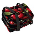 thumbnail image 1 of Cherry Double Layered Insulated and Refrigerated Lunch Bag with Two Compartments, Large Capacity, and Hand Carry Handle - 7.1x11.4x16.1 Inches, 1 of 6