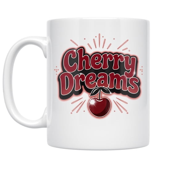 Cherry Dreams Aesthetic - Retro Style Lover - 11 oz Ceramic Coffee Mug