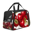 thumbnail image 1 of Cherry Durable Pet Bag with 900D Oxford Cloth Fabric, Sherpa Base, and Nylon Webbing - Size 17x10x11.8 in - Ideal for Travel and Outdoor Activities, 1 of 7