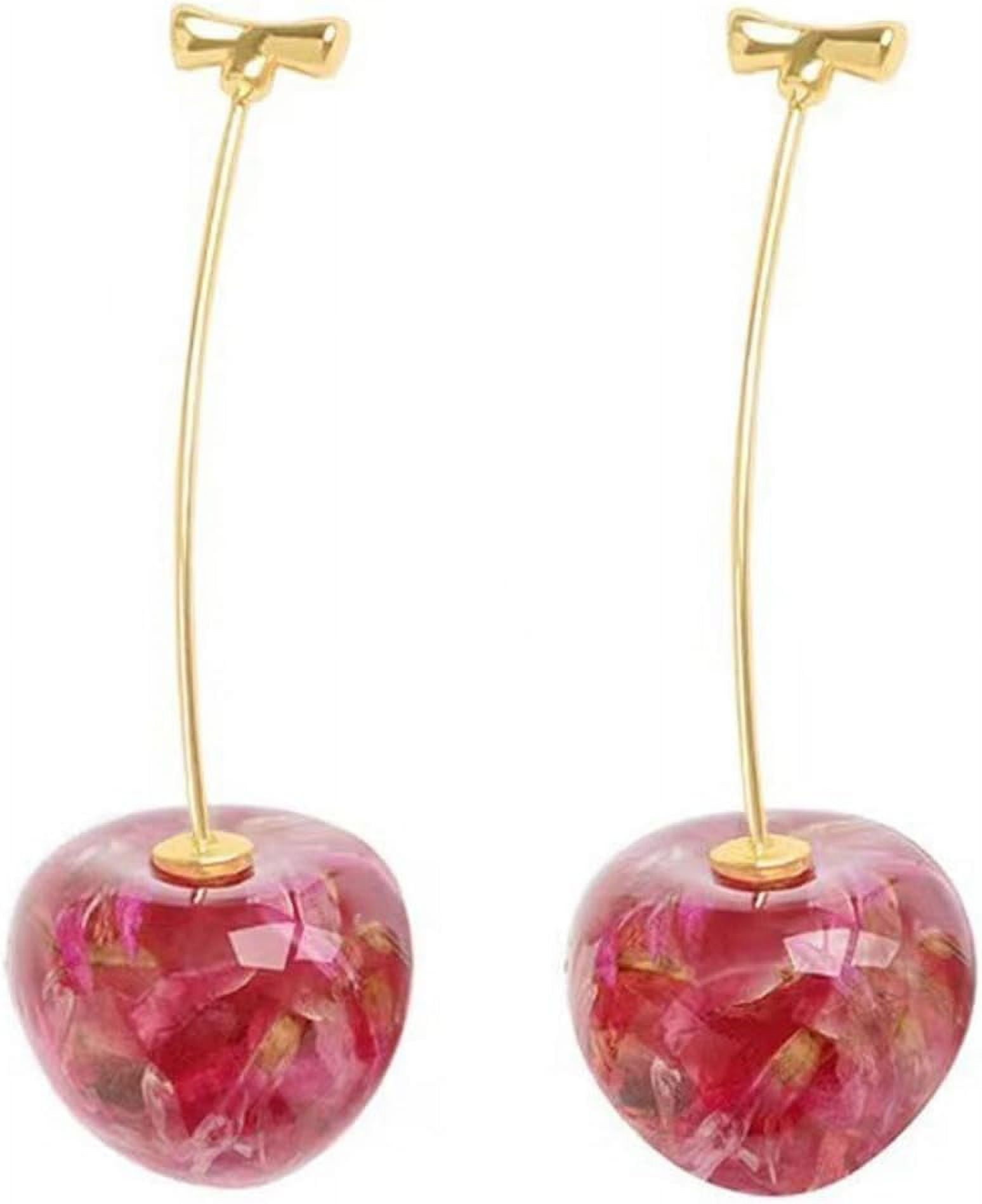 Cherry Earrings For Women Funny Cherry Dangle Drop Earrings