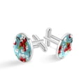 thumbnail image 1 of Cherry Elegant Men's Cufflinks for Formal Attire, Crafted in Stainless Steel for Sophisticated Look, for Business Meetings and Special Occasions, 1 of 6