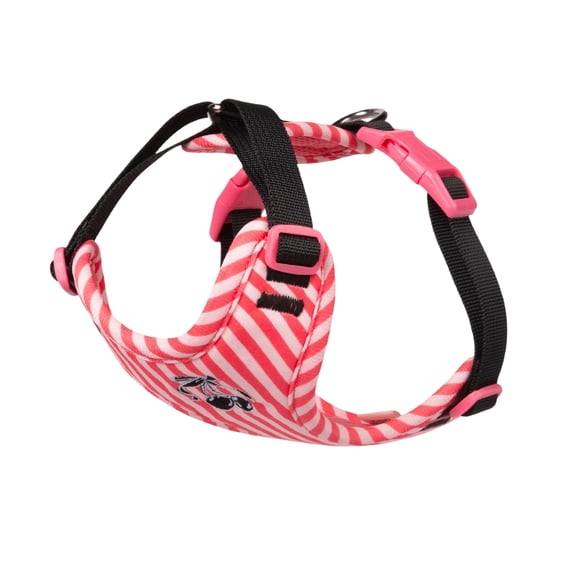 Cherry Embroidered Dog Harness, Lightweight Breathable Pet Vest Harness for Small Dogs, Adjustable Strap Harness for Walking and Outdoor Activities,Red,M