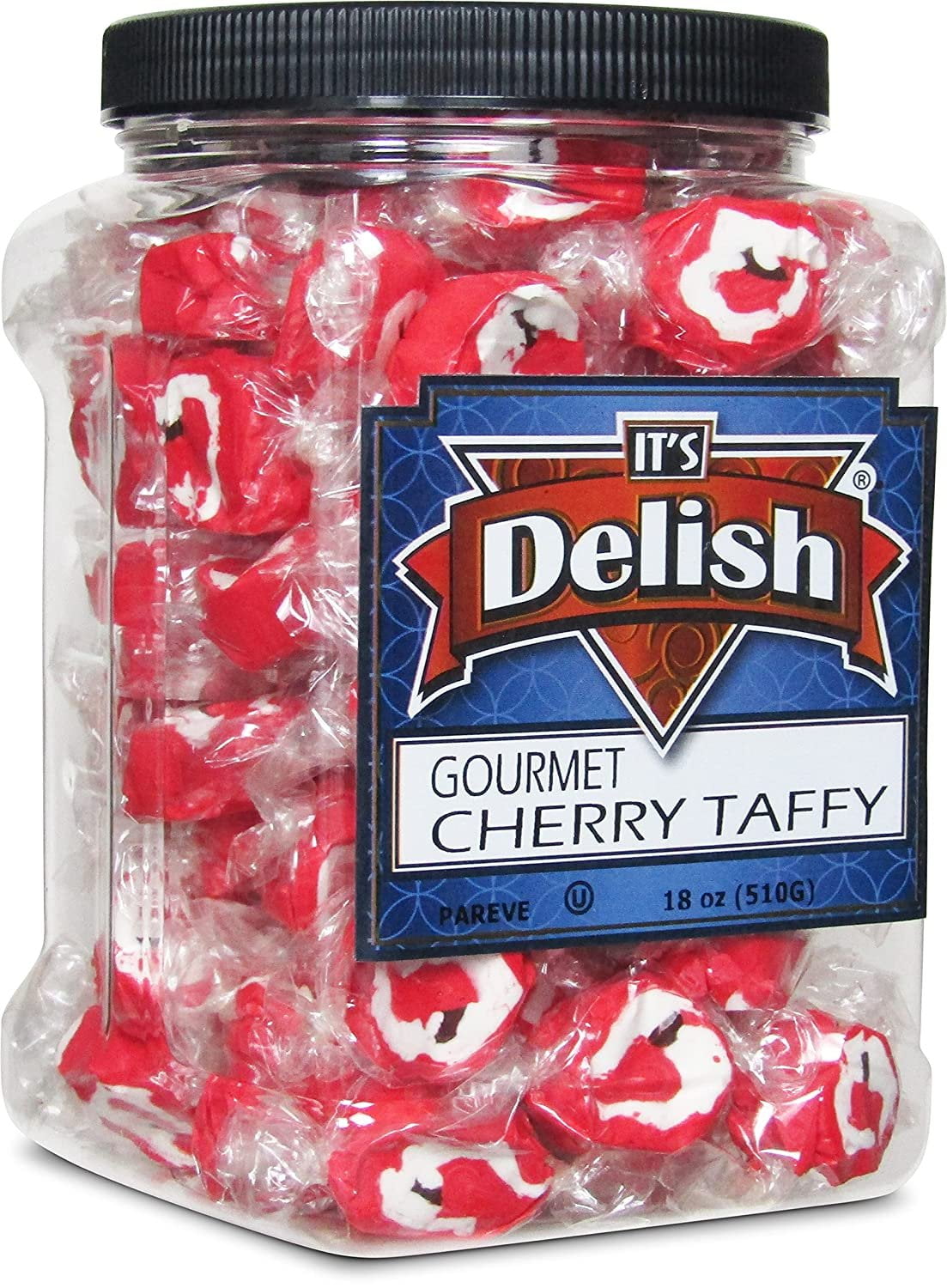 Cherry Fancy Shape Red Taffy Chews by It's Delish, 18 Oz Jumbo ...