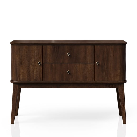 Cherry Finish Mid Century Server with Drawers and Cabinets / Solid Wood for Home Organization