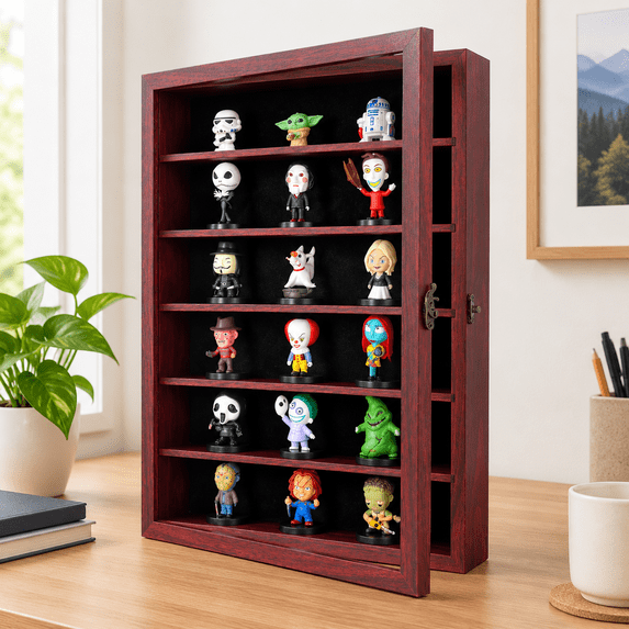 Cherry Finish Shadow Box Frame 12x16 Inch Deep Display Case for ...