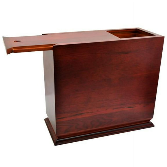 Cherry Finish Slide Top Wood Box Urn