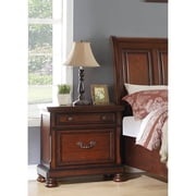 Cherry - Finished 2 - Drawer Nightstand / Bedroom Nightstand for Nightly Rituals / Sturdy Frame