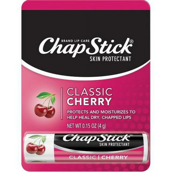 Cherry Flavor Skin Protectant Flavored Lip Balm Tube 0.15 Oz