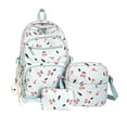 thumbnail image 1 of Cherry Floral Printed Backpack 3 Pieces Nylon Bag Set Multi Pocket Daypack With Crossbody Pouch Mini Handbag For Adult College Student Campus Commute Office Daily Short Travel Use, 1 of 6