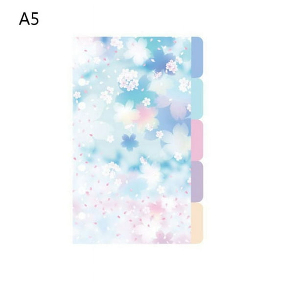 Cherry Flower Binder Dividers Index Separator A5 A6 for Office School Home 5 Kit