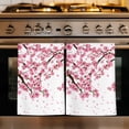 thumbnail image 1 of Cherry Flower Kitchen Towels Set of 1, Spring Blossoms Pink Floral Branches Absorbent Dish Towels for Kitchen, Microfiber Hand Towel, Quick Drying Tea Towel for Cleaning Decorative Dishcloths, 1 of 7