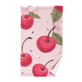 thumbnail image 1 of Cherry Flowers Fruit Cotton Face Towels Soft Hand Towel Absorbent Bathroom Towel for Kitchen Hotel Decoration, 1 of 7
