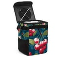 thumbnail image 1 of Cherry Foldable Mini Trash Can with Lid - Leak-Proof Car Garbage Can for Hanging Storage Bag, 1 of 6