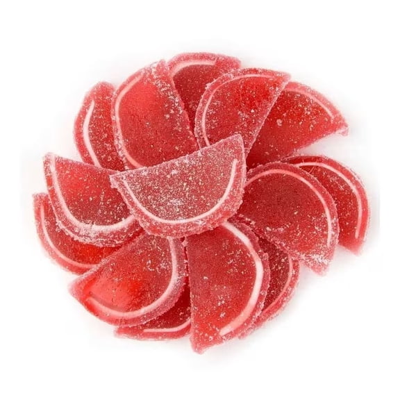 Cherry Fruit Slices Candy, Soft Chewy Sugar-Coated Jelly Candy, 1 lb