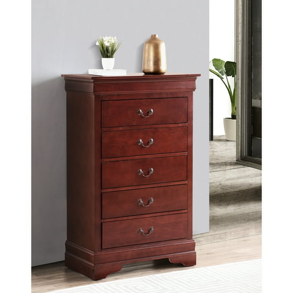 Cherry G2100 Chest: Construction For Daily Use Bedroom Chest In Finish: With Classic Design