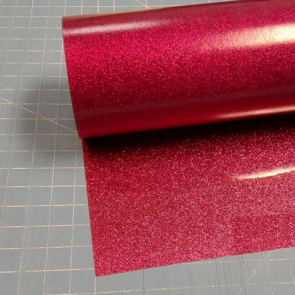 Cherry Glitterflex Ultra 19.5" x 3' Roll Glitter, Heat Transfer Vinyl, HTV
