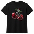 thumbnail image 1 of Cherry Graphic T-Shirt, Unisex Classic Fit Crew Neck Tee, 1 of 9