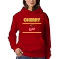 thumbnail image 1 of Cherry Hear Shaped Banner Hoodie Women -Image by Shutterstock, Female XX-Large, 1 of 4