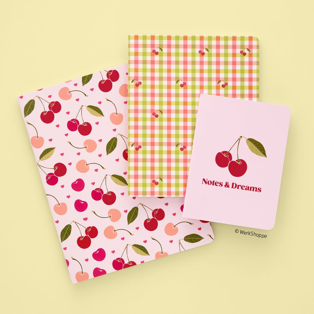 Cherry Hearts Stitched Notebook Set - Walmart.com