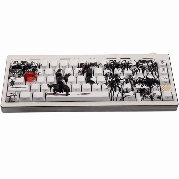 Cherry Height Keycaps with Side Engraved Translucent Designing Featuring Forest Duel Theme for Mechanical Keyboards