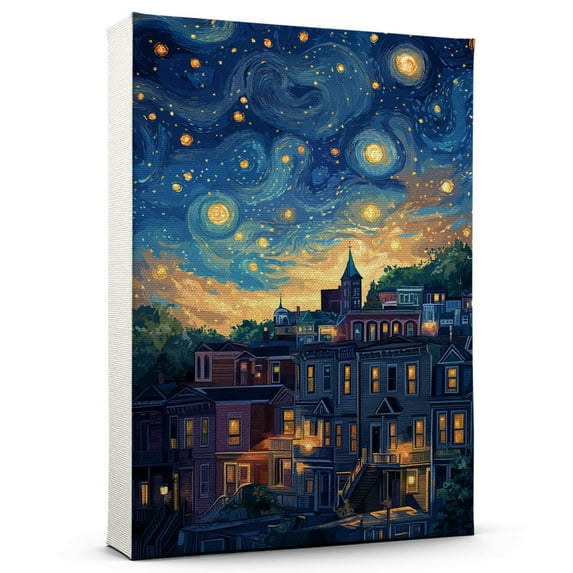 Cherry Hills Travel Canvas Art Print, New Jersey Wall Canvas Starry Night, Cherry Hills Canvas Painting decorNew Jersey Travel Picture -97AZ270