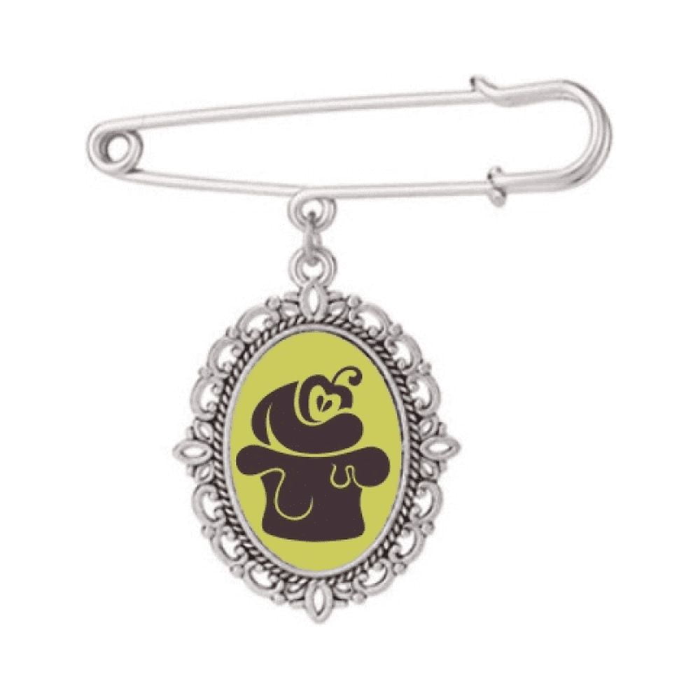 Cherry Ice Black Outline Brooch Pin Dress Shirt Shawl Clips