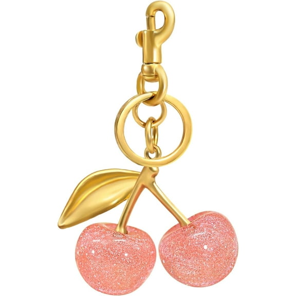 Cherry Keychain Bag Charm - Cute Cherry Accessories for Women Purse Handbags Gift