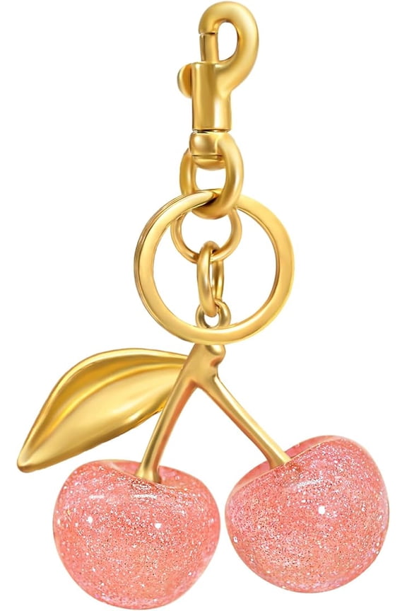 Cherry Keychain Bag Charm - Cute Cherry Accessories for Women Purse Handbags Gift