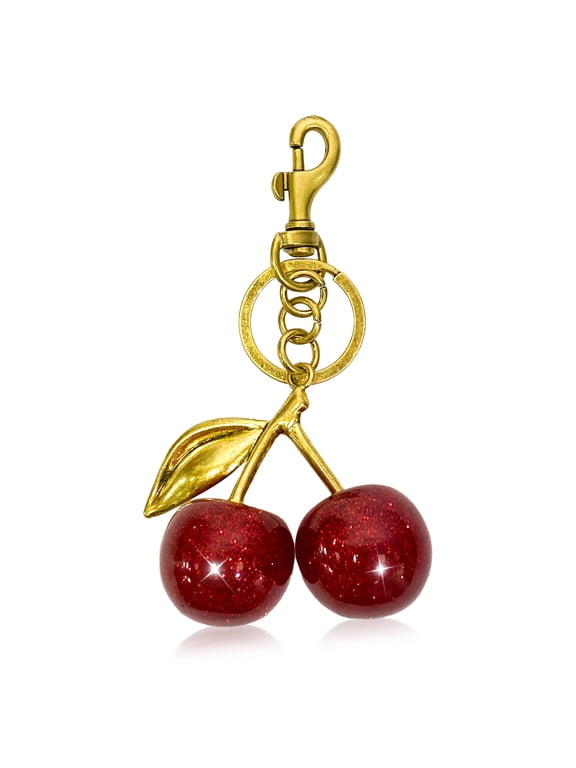 Cherry Keychain Bag Charm Cute Keychain Purse Charms Gifts for Women Cherry Accessories for Handbags Car Keychains Perfect Christmas Valentine Bag Gifts for Women Stylish and Fun Bag Charms