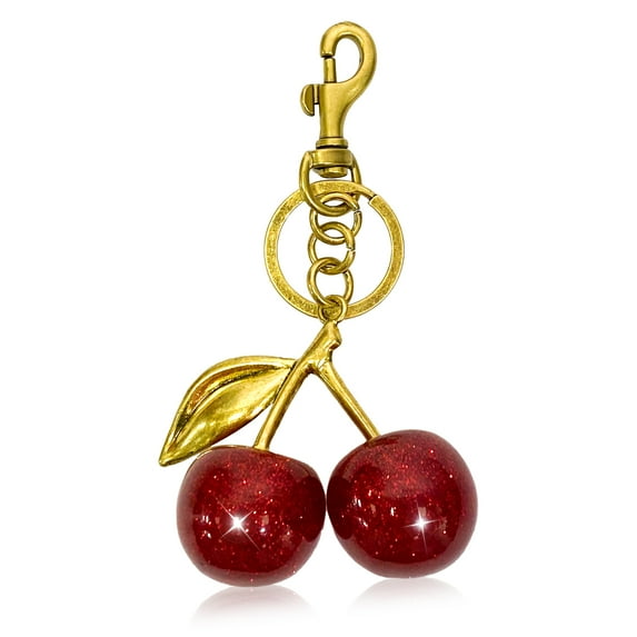Cherry Keychain Bag Charm Cute Keychain Purse Charms Gifts for Women Cherry Accessories for Handbags Car Keychains Perfect Christmas Valentine Bag Gifts for Women Stylish and Fun Bag Charms