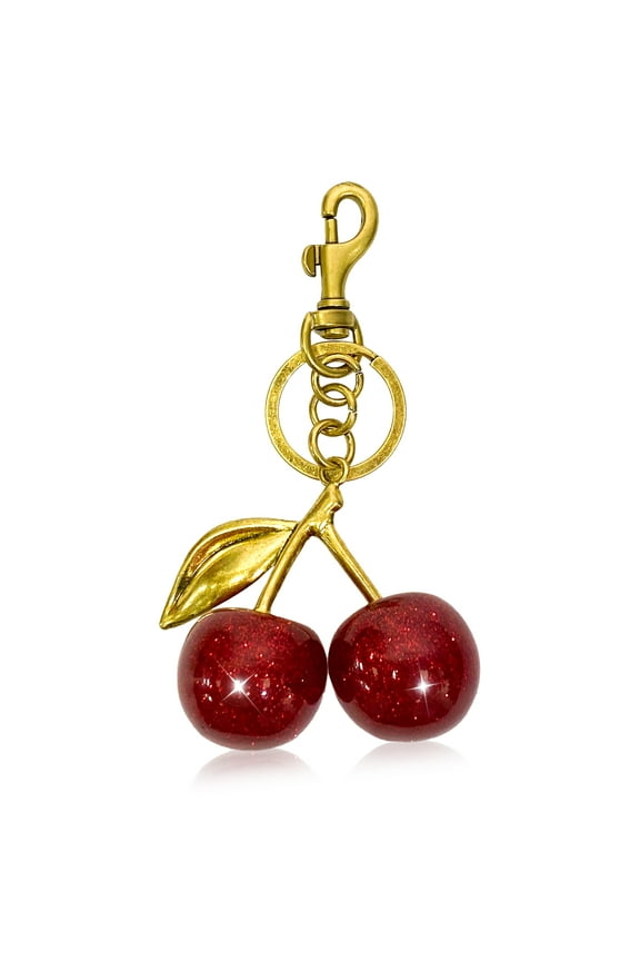 Cherry Keychain Bag Charm Cute Keychain Purse Charms Gifts for Women Cherry Accessories for Handbags Car Keychains Perfect Christmas Valentine Bag Gifts for Women Stylish and Fun Bag Charms