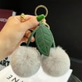thumbnail image 1 of Cherry Keychain Plush Cherry Keychain Bag Charms for Handbags Fuzzy Cherry Purse Charms Backpack Accessories, 1 of 6