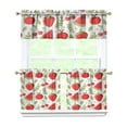 thumbnail image 1 of Cherry Kitchen Curtains and Valances Set-3 Piece Kitchen Curtains Sets with Valance for Windows Rod Pocket Machine Washable Kitchen Decor(54"x18"+2x27.5"x24"), 1 of 5