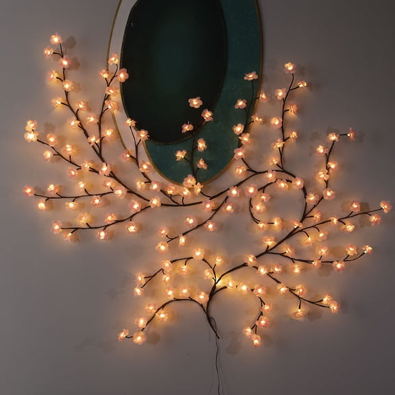 Cherry Led Tree Branch Lights For Wall W/ Remote 8 Lighting Modes Cherry Led Tree Branch Lights (2.3M 144LED)
