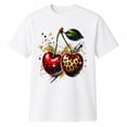 thumbnail image 1 of Cherry Leopard Print Graphic T-Shirt, Unisex Classic Fit Casual Tee, 1 of 9