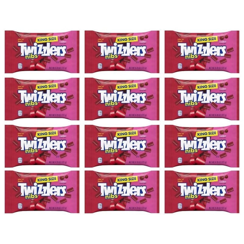 Cherry Licorice Candy Nibz, 4.28 oz - Cherry Flavored, 12-Pack