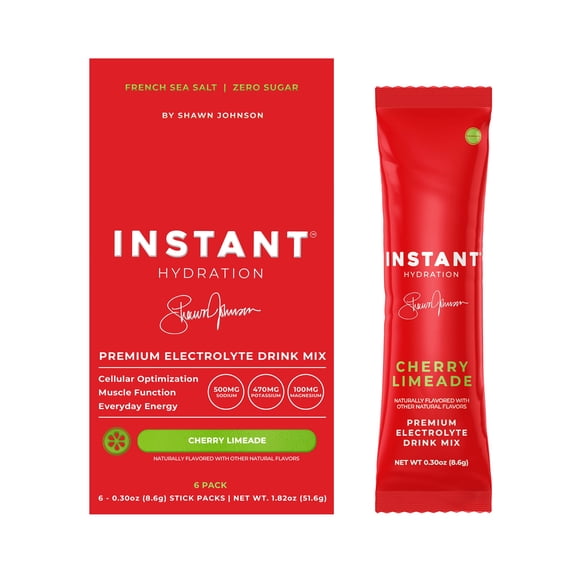 Instant Hydration Sugar Free Electrolyte Powder, Cherry Limeade, 6 Sticks