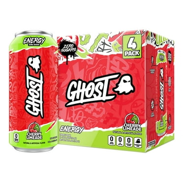 Cherry Limeade Energy Drink, Zero Sugars, 16 fl oz, 4 Pack Cans