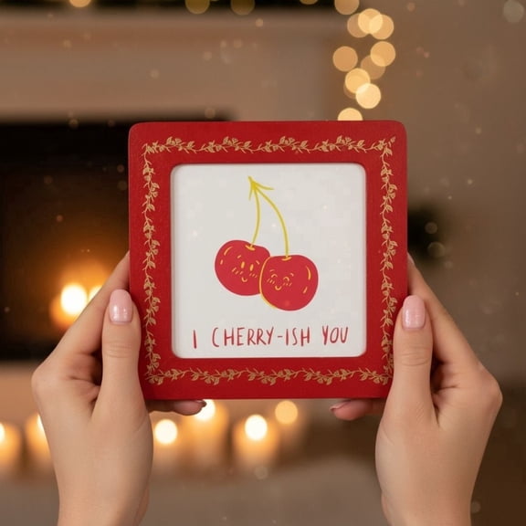 Cherry Love Quote Frame | Romantic Gift