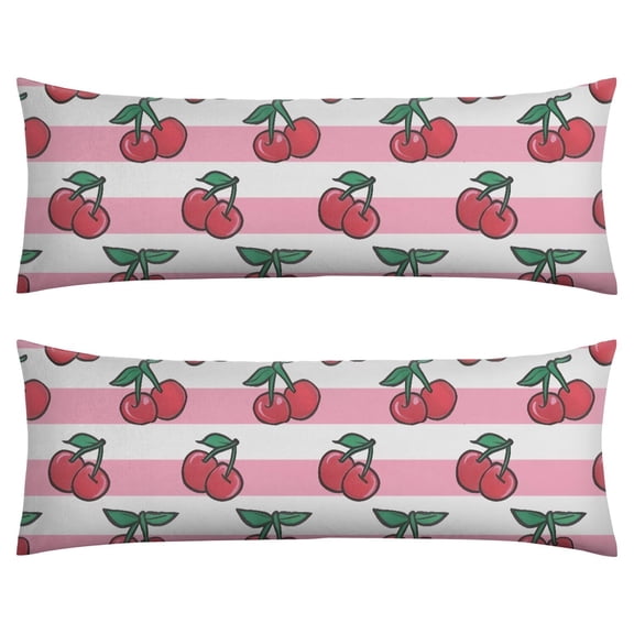 Cherry Lovers Cushion Case Cute Cartoon Fruit Design, Kawaii CandyInspired Print, DoubleSided Premium Velvet for Girls Room, Nursery, Sweet Shop Decor