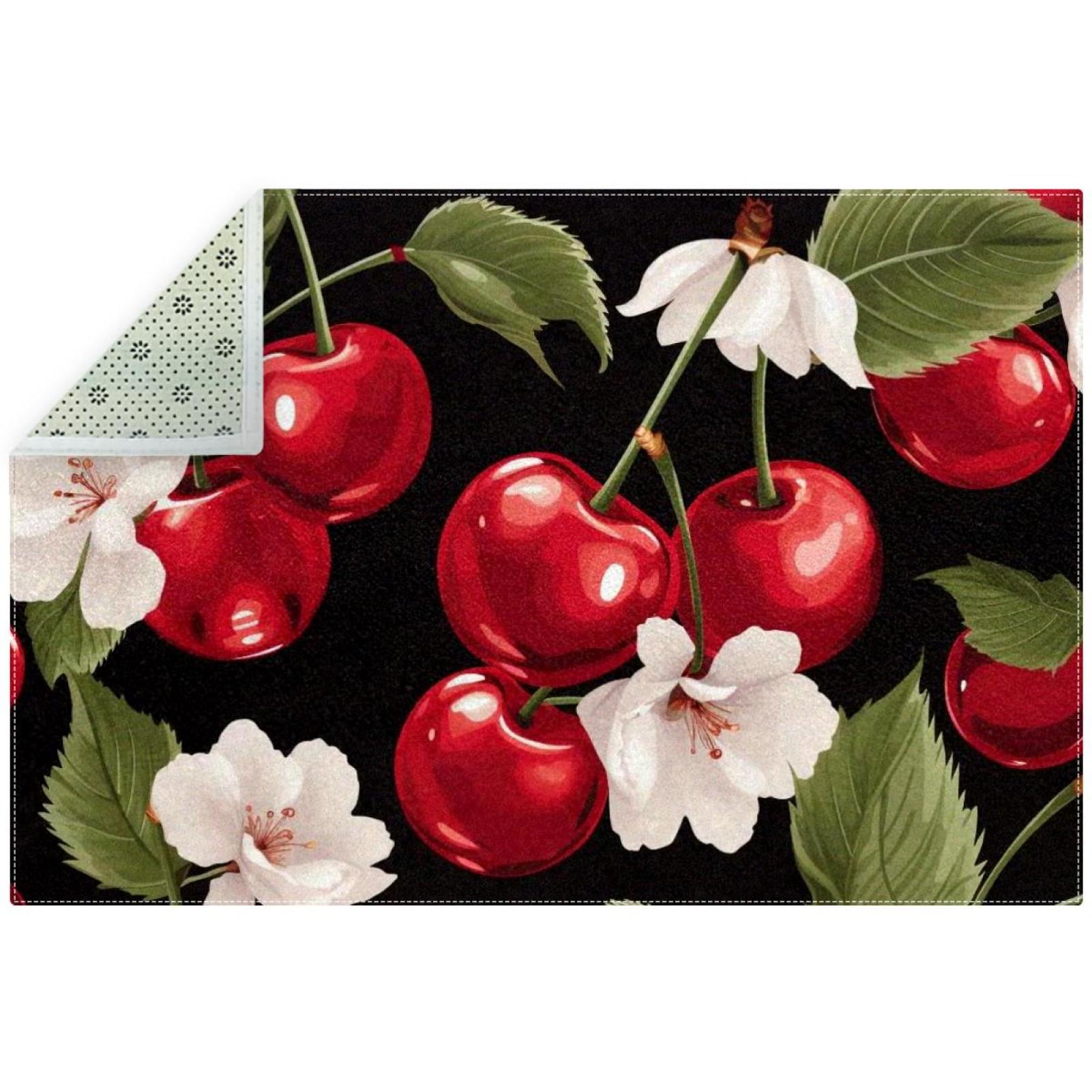 Cherry Luxurious Polyester Floor Carpet Soft Area Rug for Home Decor ...