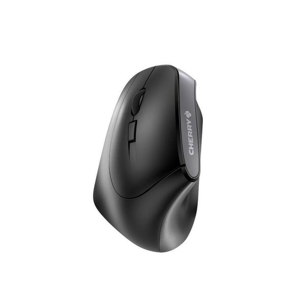 Cherry MW 4500 - Ergonomic Wireless Mouse - Left-Handed - 1200 dpi - Thumb Buttons - Extra Small Nano Receiver, Black (JW-4550)