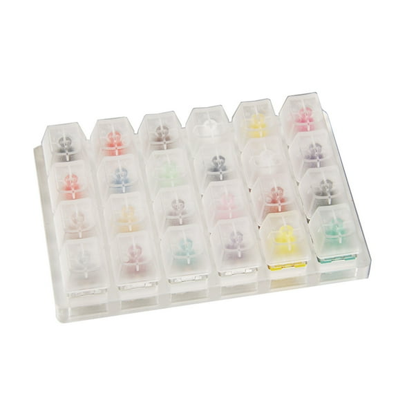 Cherry MX Switch Tester Switch Sampler Mechanical Keyboards Kailh Box 24-Key Switch Testing Tool, with acrylic base