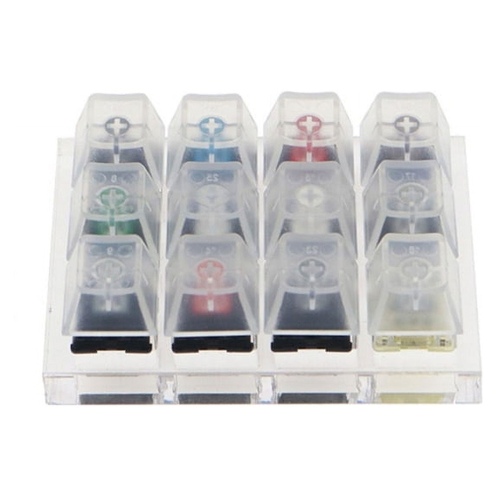 Cherry MX 12-Key Switch Tester, Mechanische Toetsenborden 9-Key Switch Testing Tool Switch Tester Kit met Keycap Puller en O-ringen Retooled Sampler Tester