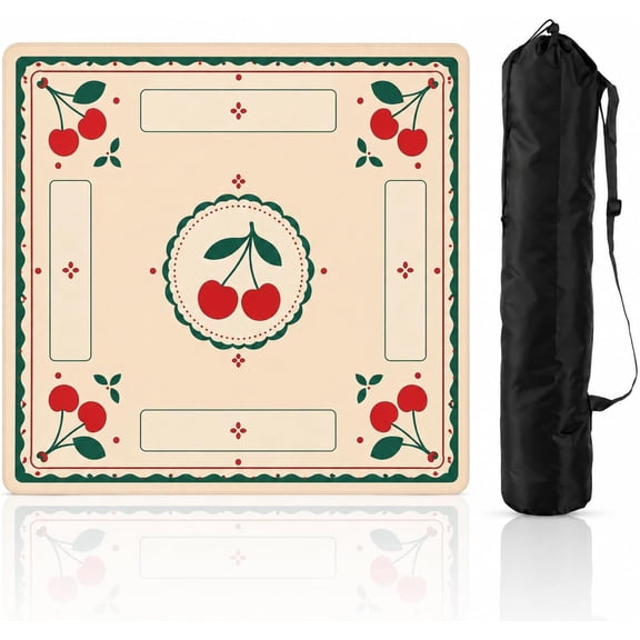Cherry Mahjong Mat, Non-Slip for Family Game Night & Parties