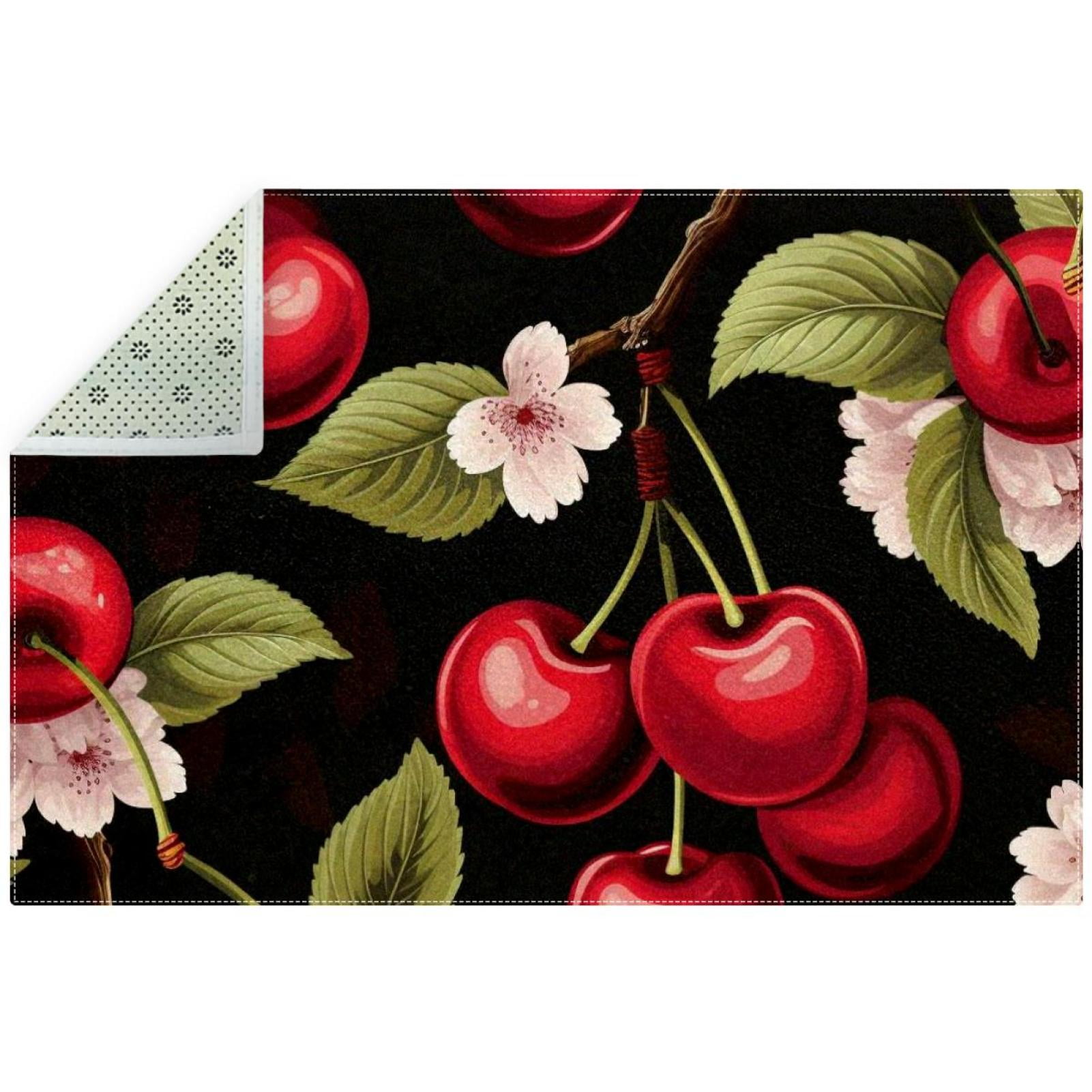 Cherry Modern Geometric Polyester Area Rug Stylish RightAngle Floor