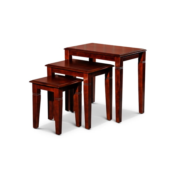Cherry Nesting Tables, Simple Assembly Required / Enhance Living Room Atmosphere
