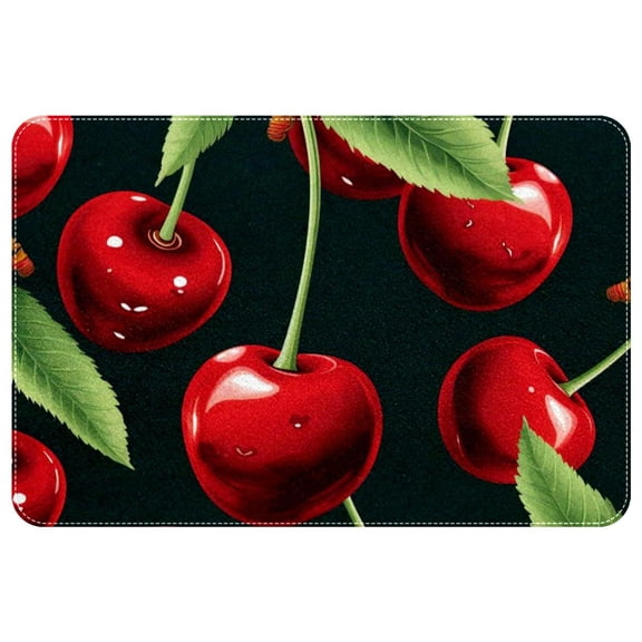 Cherry Non-Slip Polyester Floor Carpet Door Rugs Outdoor Carpet, Machine Washable